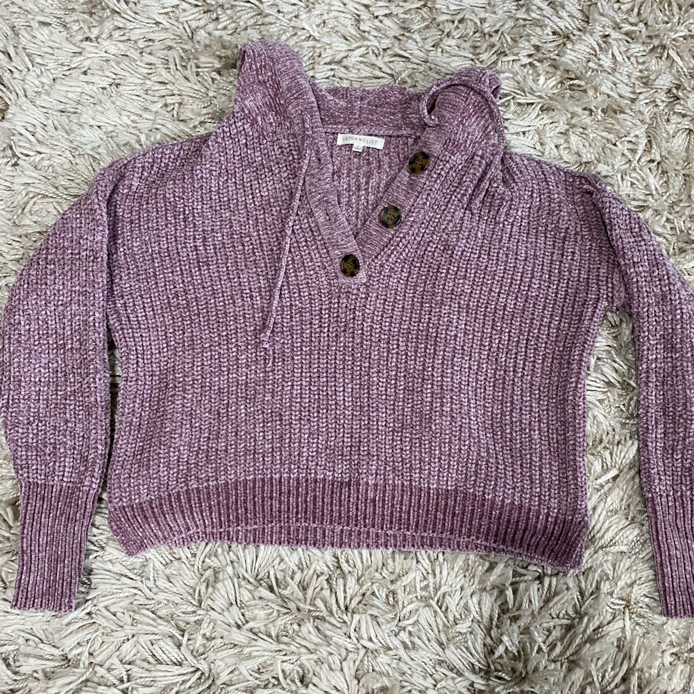 Ultra Flirt Cropped Purple Sweater